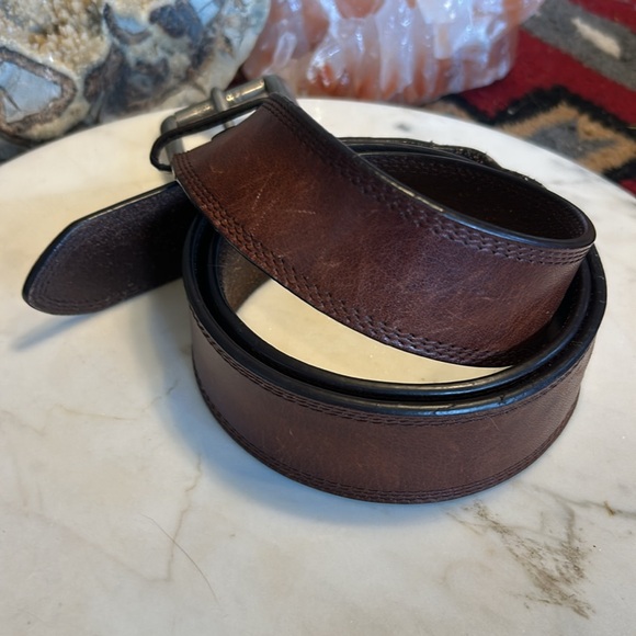 Ariat Brown Leather Belt vintage ‘95 size 36-42 - Picture 6 of 12